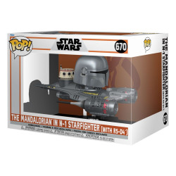 Star Wars The Mandalorian Figure Funko POP! Rides Vinyl Mandalorian in N1 Starfighter 15 cm
