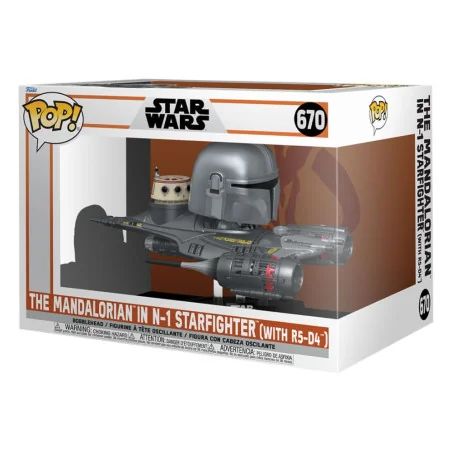 Star Wars The Mandalorian Figure Funko POP! Rides Vinyl Mandalorian in N1 Starfighter 15 cm | 889698765497