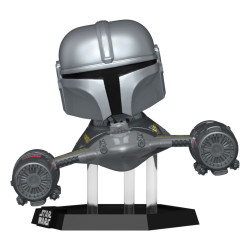 Star Wars The Mandalorian Figure Funko POP! Rides Vinyl Mandalorian in N1 Starfighter 15 cm