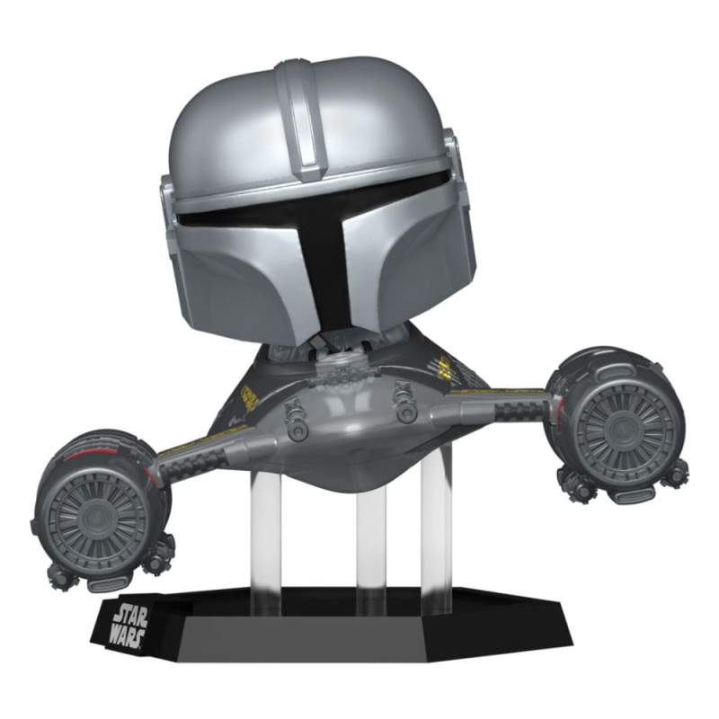 Star Wars The Mandalorian Figurine Funko POP! Rides Vinyl Mandalorian in N1 Starfighter 15 cm
