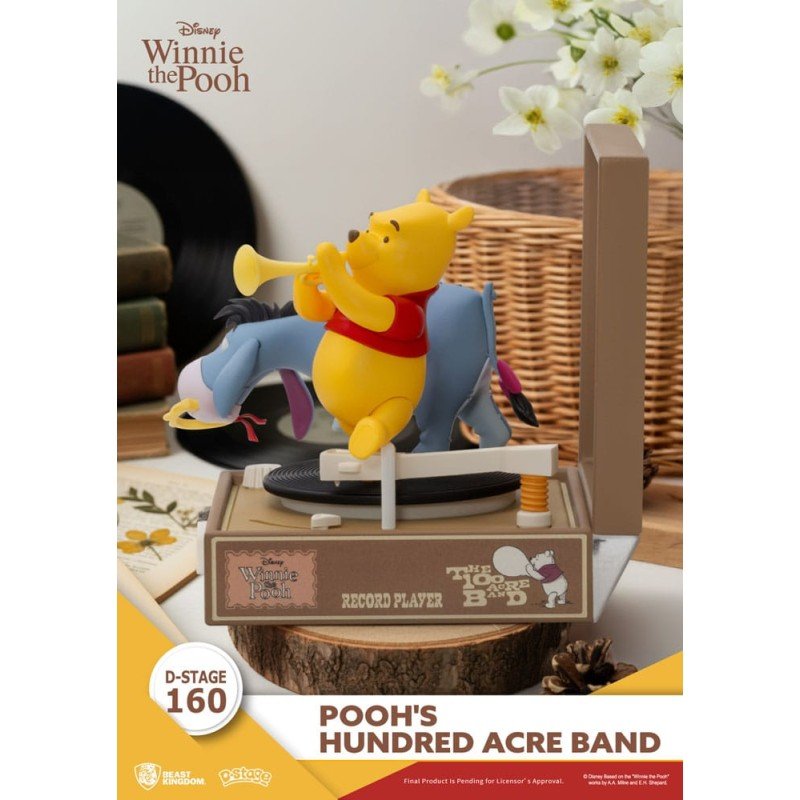 Winnie l'ourson Record Player Series Figurine en PVC Pooh's Hundred Acre Band 12 cm