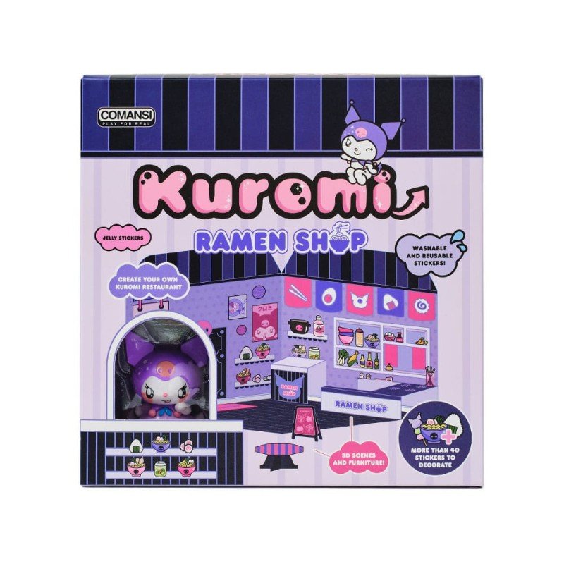 Hello Kitty and Friends Mini Figure House Stickers Kuromi Ramen Shop