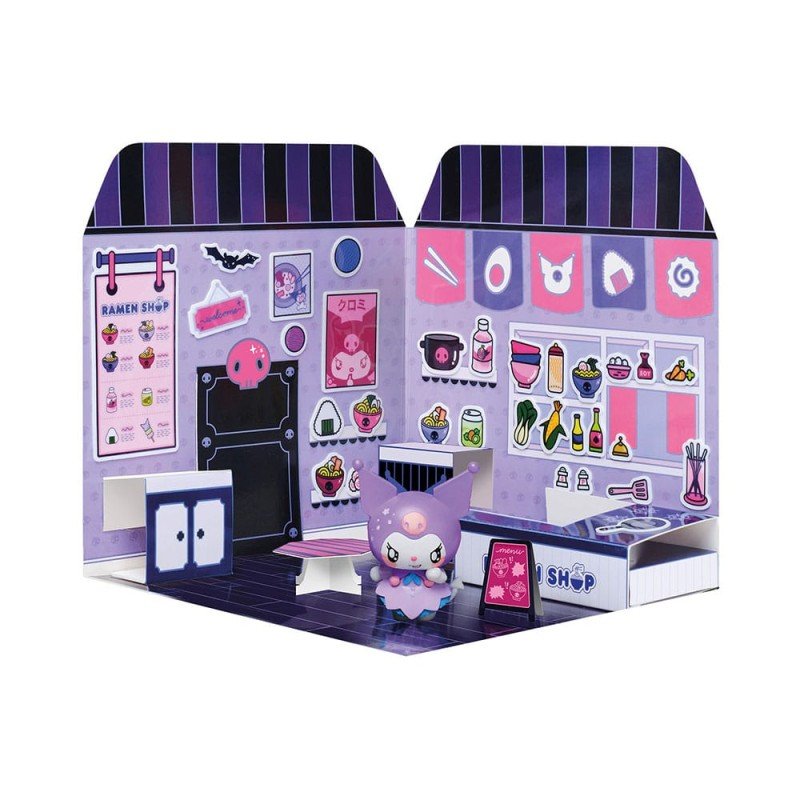 Hello Kitty and Friends Mini Figure House Stickers Kuromi Ramen Shop