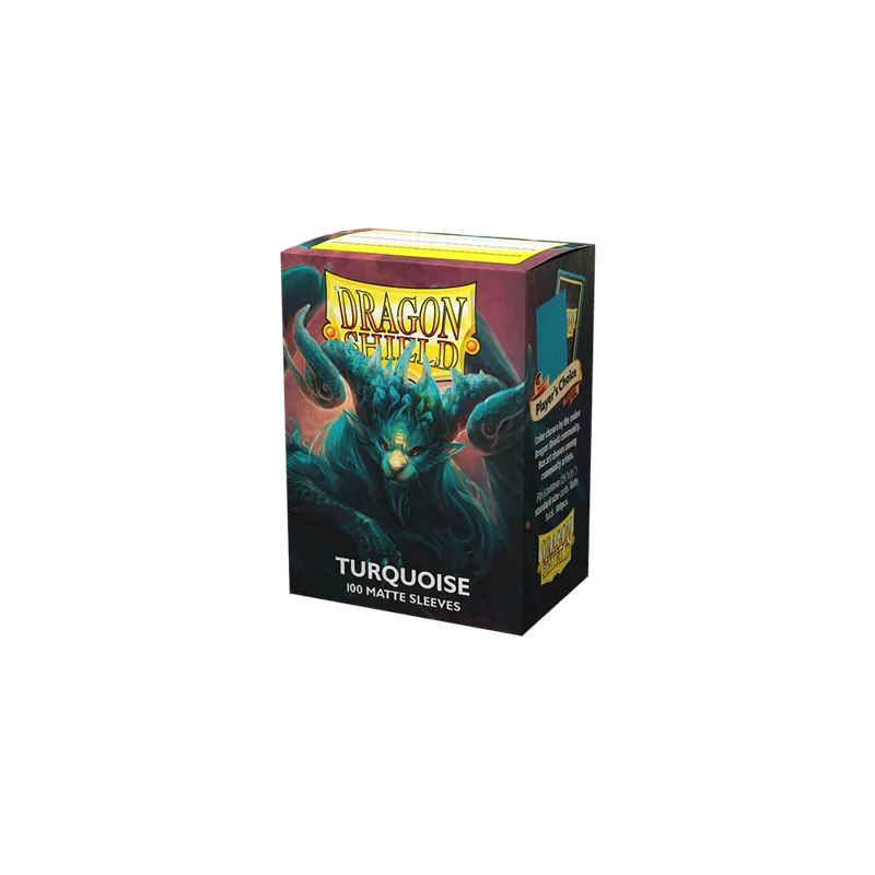 Dragon Shield Standaard Matte Mouwen - Turquoise 'Atebeck' (100 mouwen) | 5706569110550