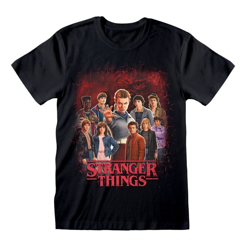 Stranger Things Groep van alle personages T-shirt (L)