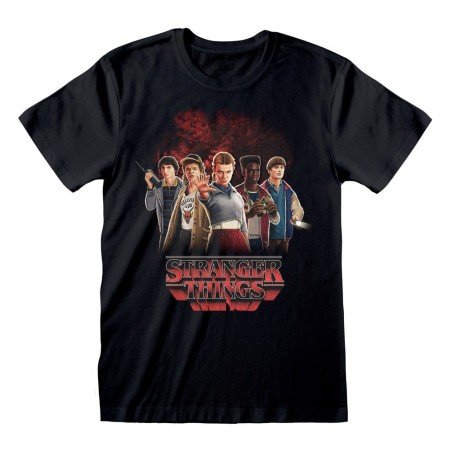 Stranger Things T-Shirt Group with Vecna behind (L)