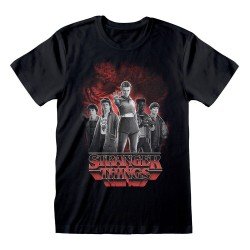 Stranger Things T-Shirt Groep met Vecna achter Balck en White (S)