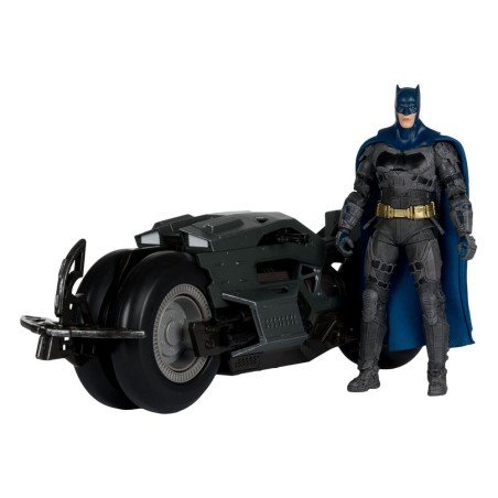 De Flash DC Multiverse Véhicule Batcycle met Batman  