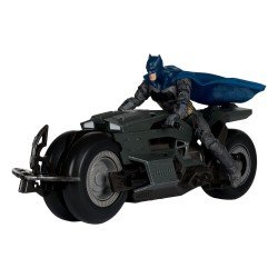 The Flash DC Multiverse véhicule Batcycle with Batman  