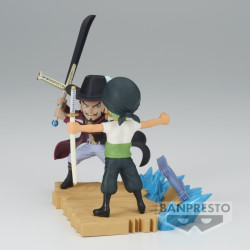 One Piece - Figurine PVC World Collectable Figure Log Stories - Roronoa Zoro vs Dracule Mihawk 7 cm