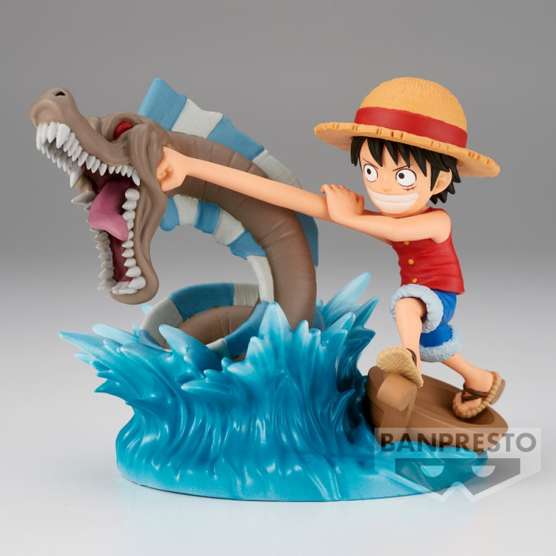 One Piece - Figurine PVC World Collectable Figure Log Stories - Monkey.D.Luffy vs Local Sea Monster 7 cm