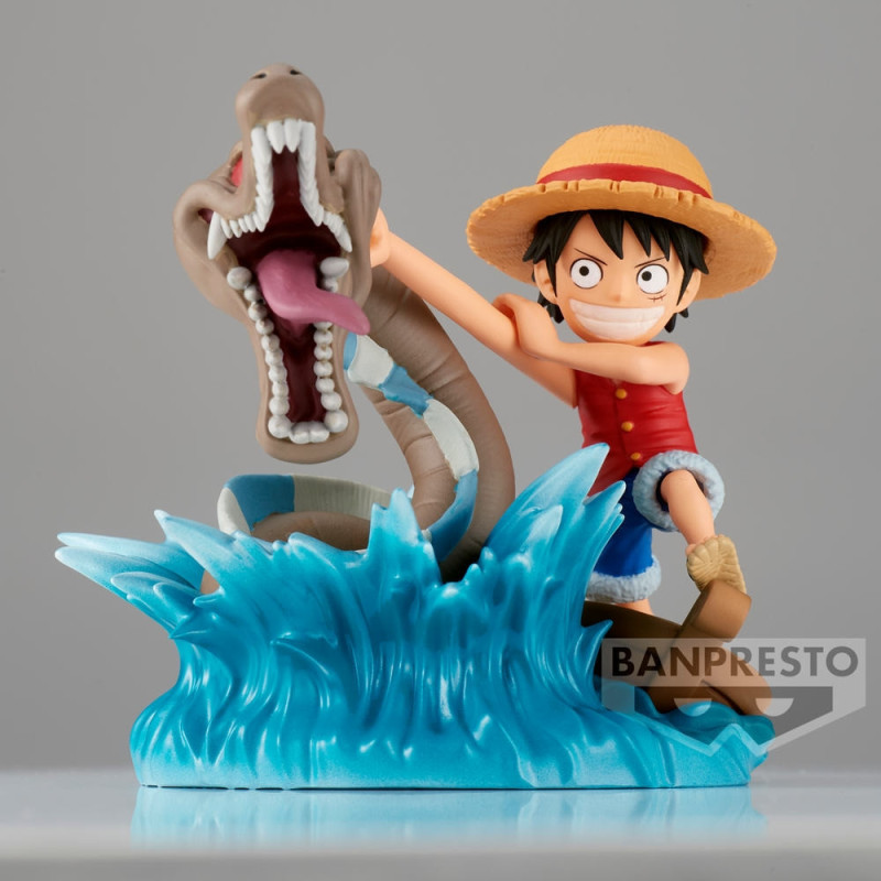 One Piece - Figurine PVC World Collectable Figure Log Stories - Monkey.D.Luffy vs Local Sea Monster 7 cm