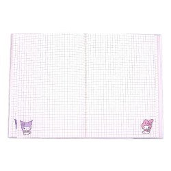 Sanrio Notebook Kuromi & My Melody Pastel Flower Holographic Checkered