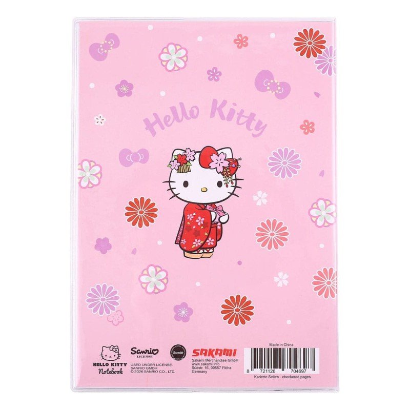 Sanrio Notebook Hello Kitty Kimono Holographic Checkered