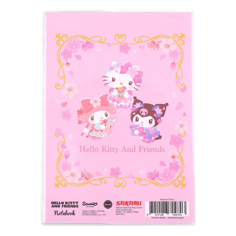 Sanrio Hello Kitty & Friends Sakura-serie Holografisch Geruite Notitieboekje 