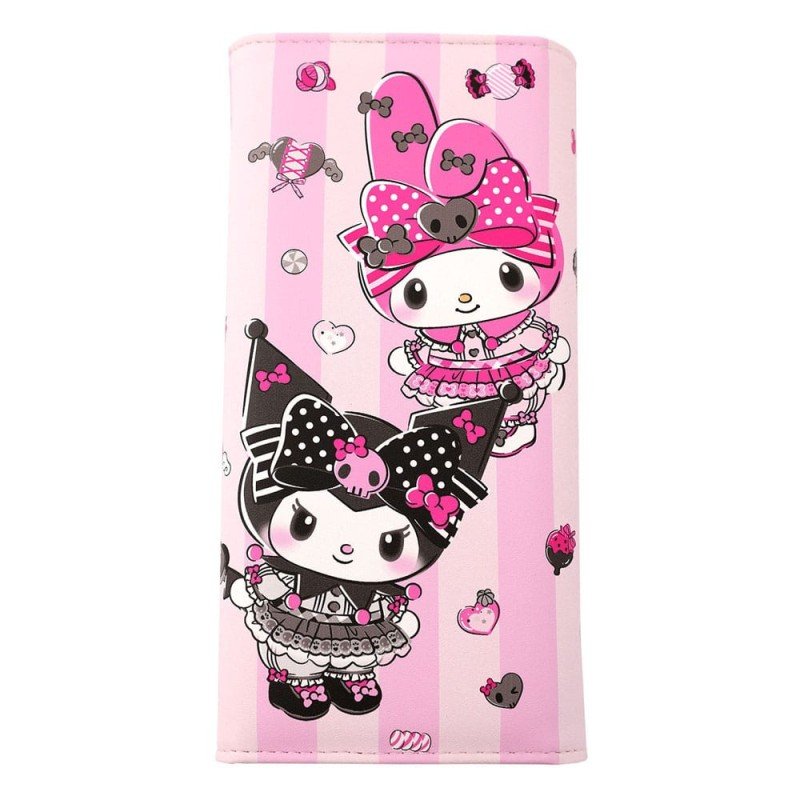 Sanrio Coin Purse Pink Black Party Series Kuromi & My Melody