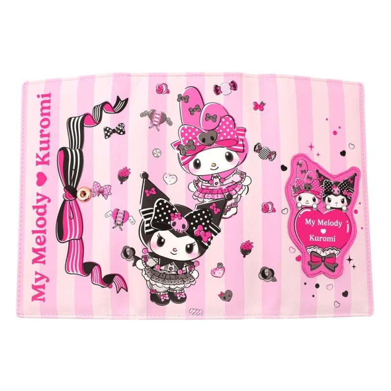 Sanrio Coin Purse Pink Black Party Series Kuromi & My Melody