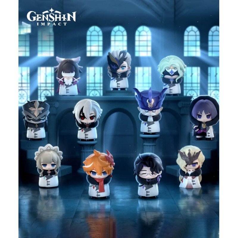 Genshin Impact présentoir boîte-mystère mini-figurines Fatui Harbingers Chibi Design 7 cm (9)