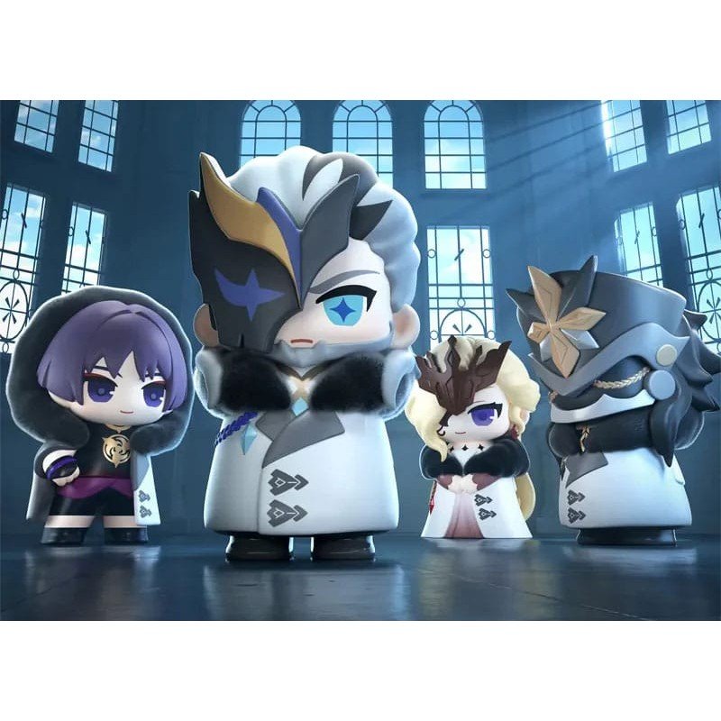Genshin Impact présentoir boîte-mystère mini-figurines Fatui Harbingers Chibi Design 7 cm (9)