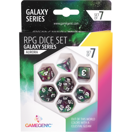 Galaxy Series - Aurora - Set of 7 RPG Dice