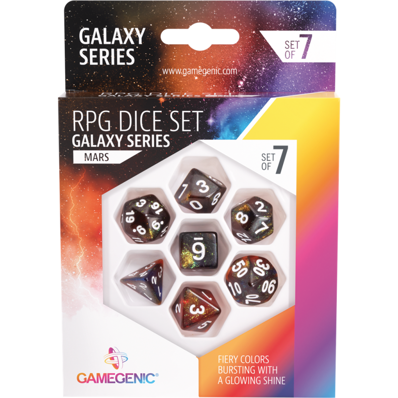 Galaxy Series - Mars - Set de 7 Dés JDR