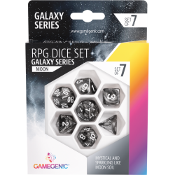 Galaxy Series - Moon - Set van 7 RPG dobbelstenen