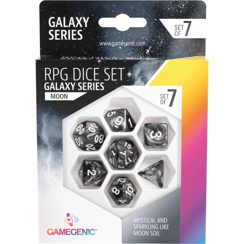 Galaxy Series - Moon - Set de 7 Dés JDR