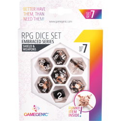 Embraced-serie - Schild & Wapen - Set van 7 RPG dobbelstenen