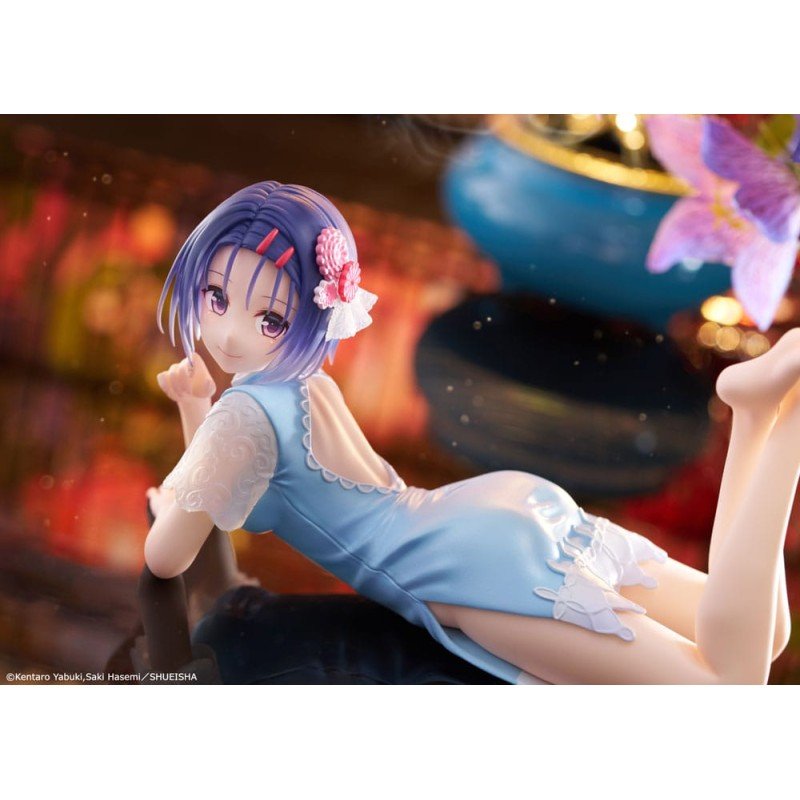 To Love-Ru Darkness beeldje PVC Bureaublad Schattig figuur Haruna Sairenji (China Dress Ver.) 13 cm               