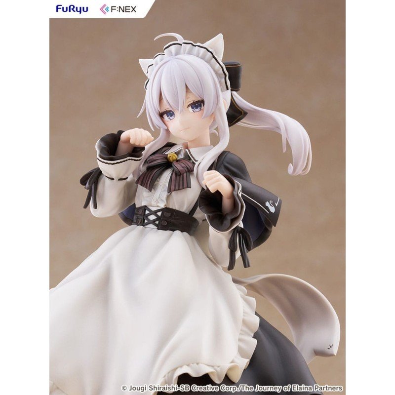 Wandering Witch: The Journey of Elaina F:NEX statuette PVC 1/7 Elaina Maid costume with cat ears Ver. 24 cm  