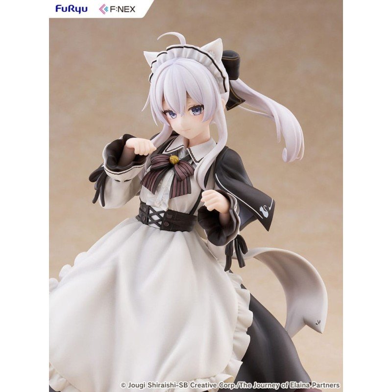 Wandering Witch: The Journey of Elaina F:NEX statuette PVC 1/7 Elaina Maid costume with cat ears Ver. 24 cm  