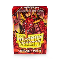 Dragon Shield Japanese size Matte Sleeves - Crimson (60 Sleeves)