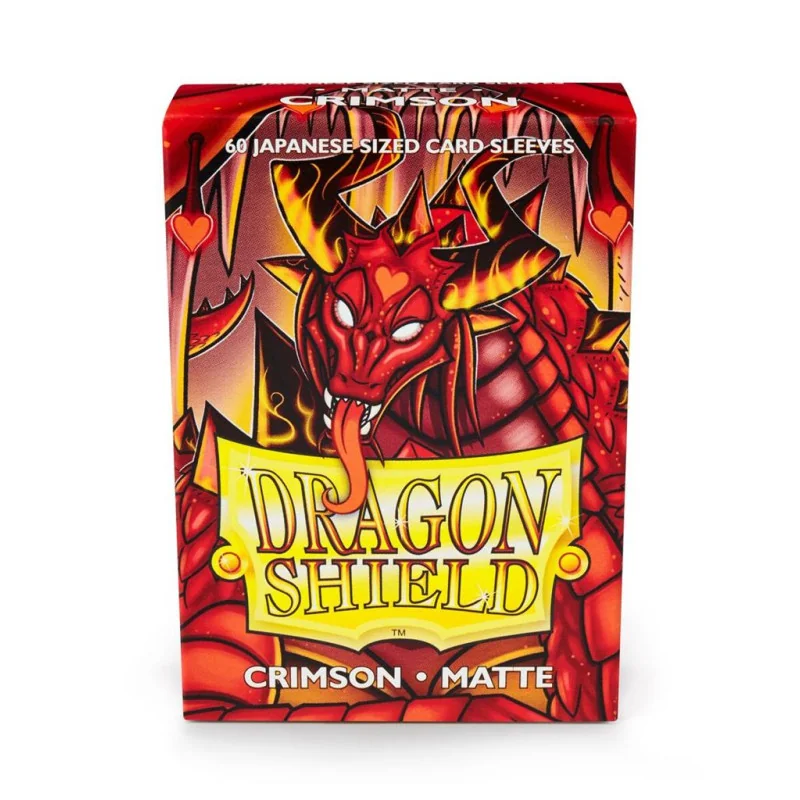 Dragon Shield Japanese size Matte Sleeves - Crimson (60 Sleeves) | 5706569111212