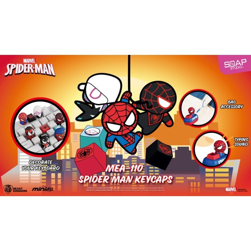 Spider Man assortiment figurines Mini Egg Attack Blind Box keycaps 5 cm (6)