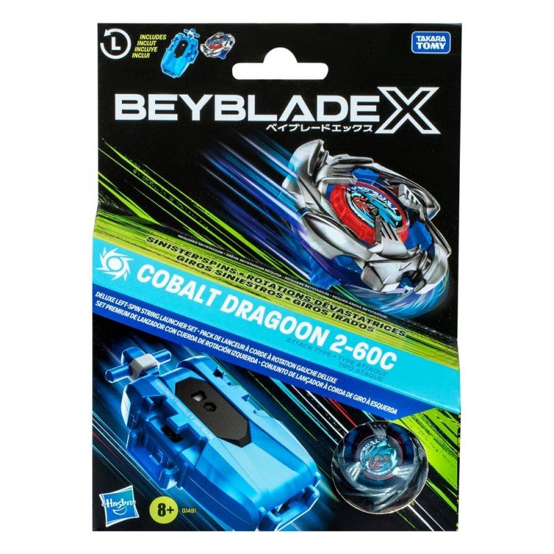 Beyblade X pack de lanceur Cobalt Dragoon 2-60C