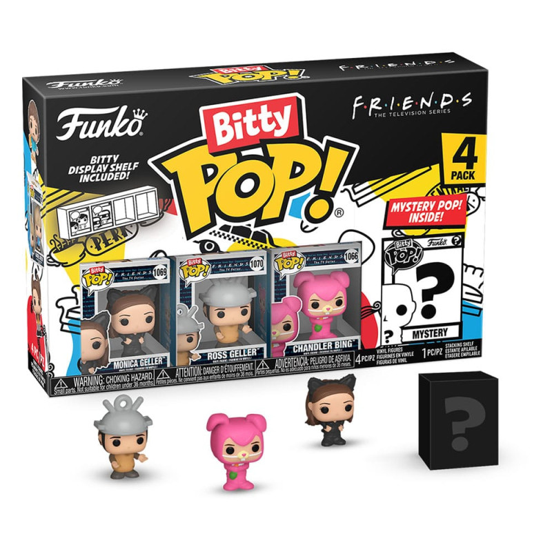 Friends Pack 4 beeldjes Bitty Funko POP! Vinyl Monica als Catwoman 2,5 cm
