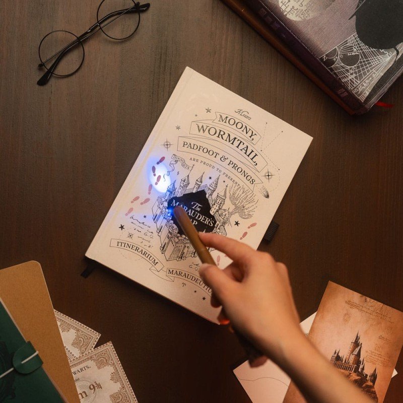 Harry Potter Premium A5 Notitieboekje met Lichte Sluippad's Kaart