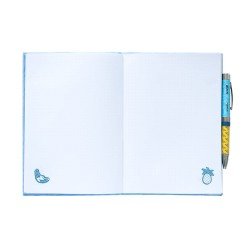 Stitch Premium A5 Plush Notebook met een tropische pen