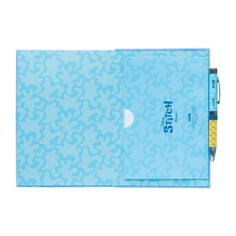 Stitch Premium A5 Plush Notebook met een tropische pen