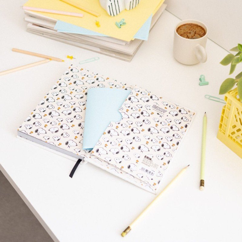 Peanuts Plush Notebook A5 Premium Snoopy
