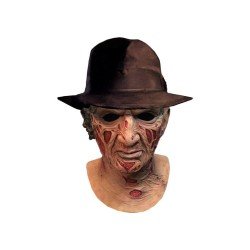Les Griffes de la Nuit masque latex Deluxe avec chapeau Freddy Krueger