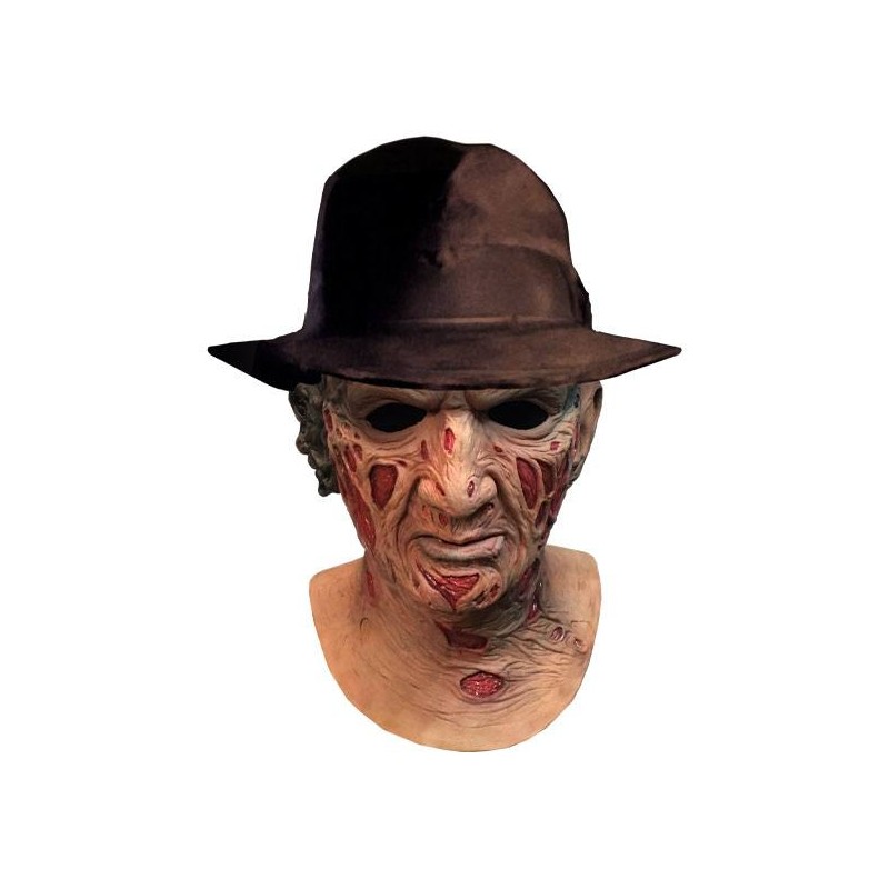 Les Griffes de la Nuit masque latex Deluxe avec chapeau Freddy Krueger