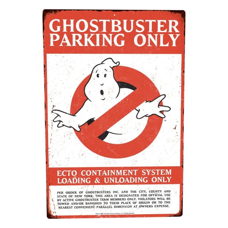 Ghostbusters Metalen Bord Parkeren