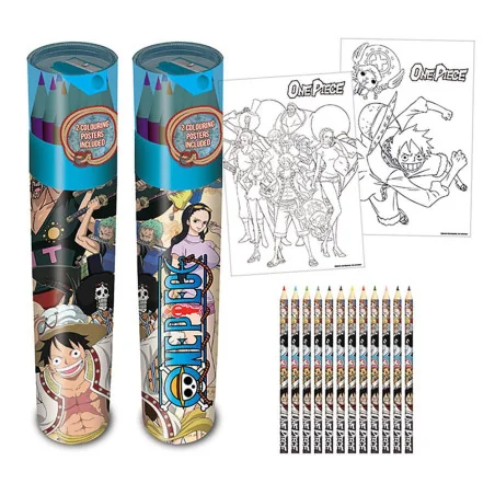 One Piece Pack 12 Crayons de Couleur "Whole Cake Island" | 5051265735041