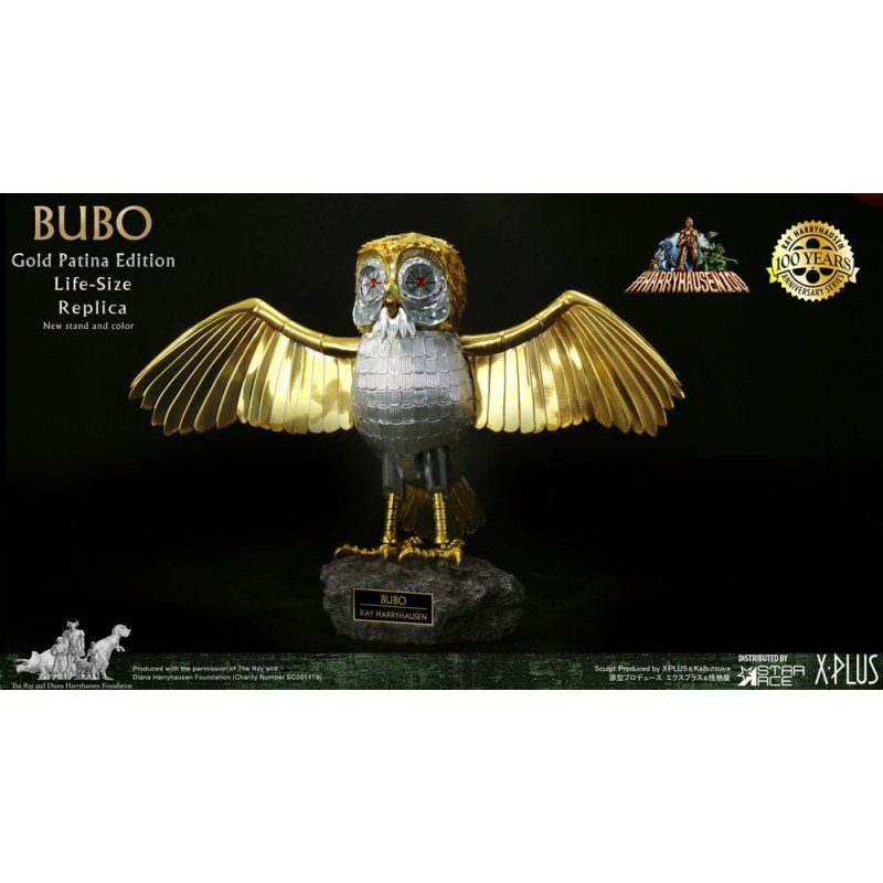 Clash of the Titans, Ray Harryhausens statuette, Bubo Gold Patina Edition Normal, Ver., 34 cm
