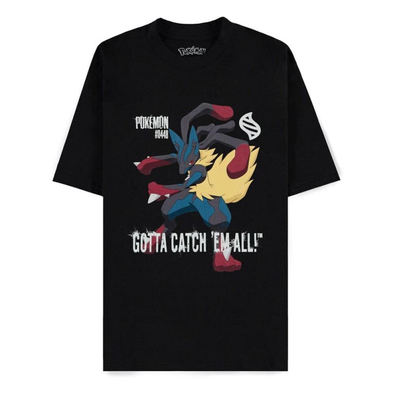 Pokémon T-Shirt Mega Evolutions Mega Lucario Gotta Catch Em All (L)