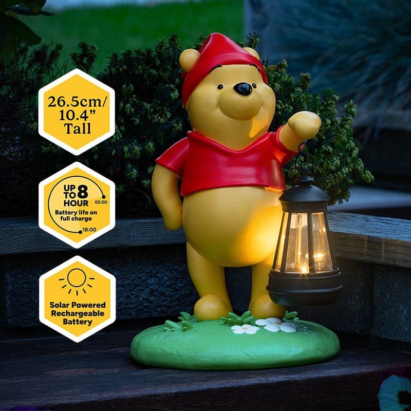 Disney LunaGlo Winnie de Poeh Kabouterlantaarn 27 cm