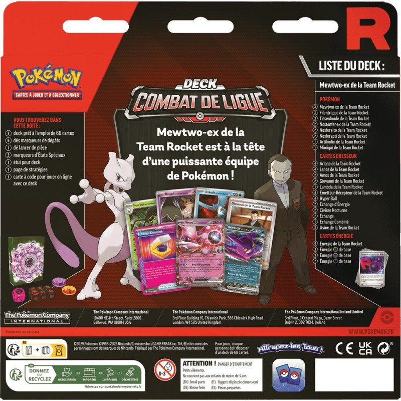 Pokémon JCC - Deck de combat de ligue - Mewtwo EX de la team Rocket - FR
