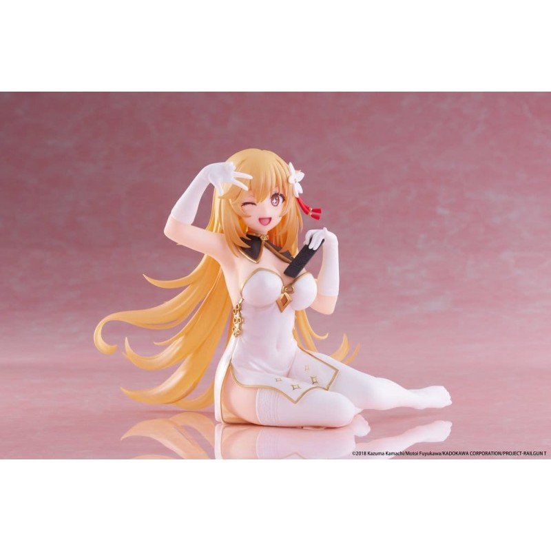 A Certain Scientific Railgun statuette PVC Desktop Cute Figure Misaki Shokuho Chinese Dress Ver. 13 cm       