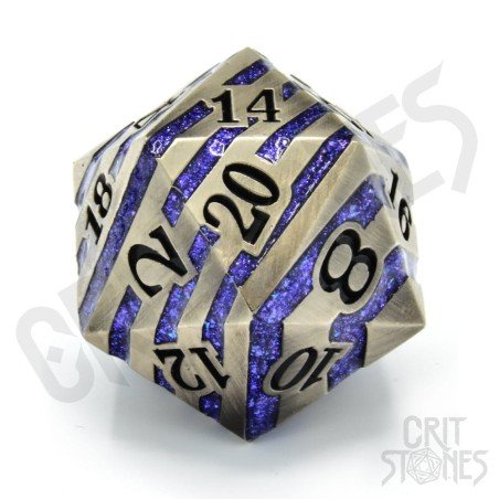 CritStones D20 dés Métal Engraved Elder 3 cm